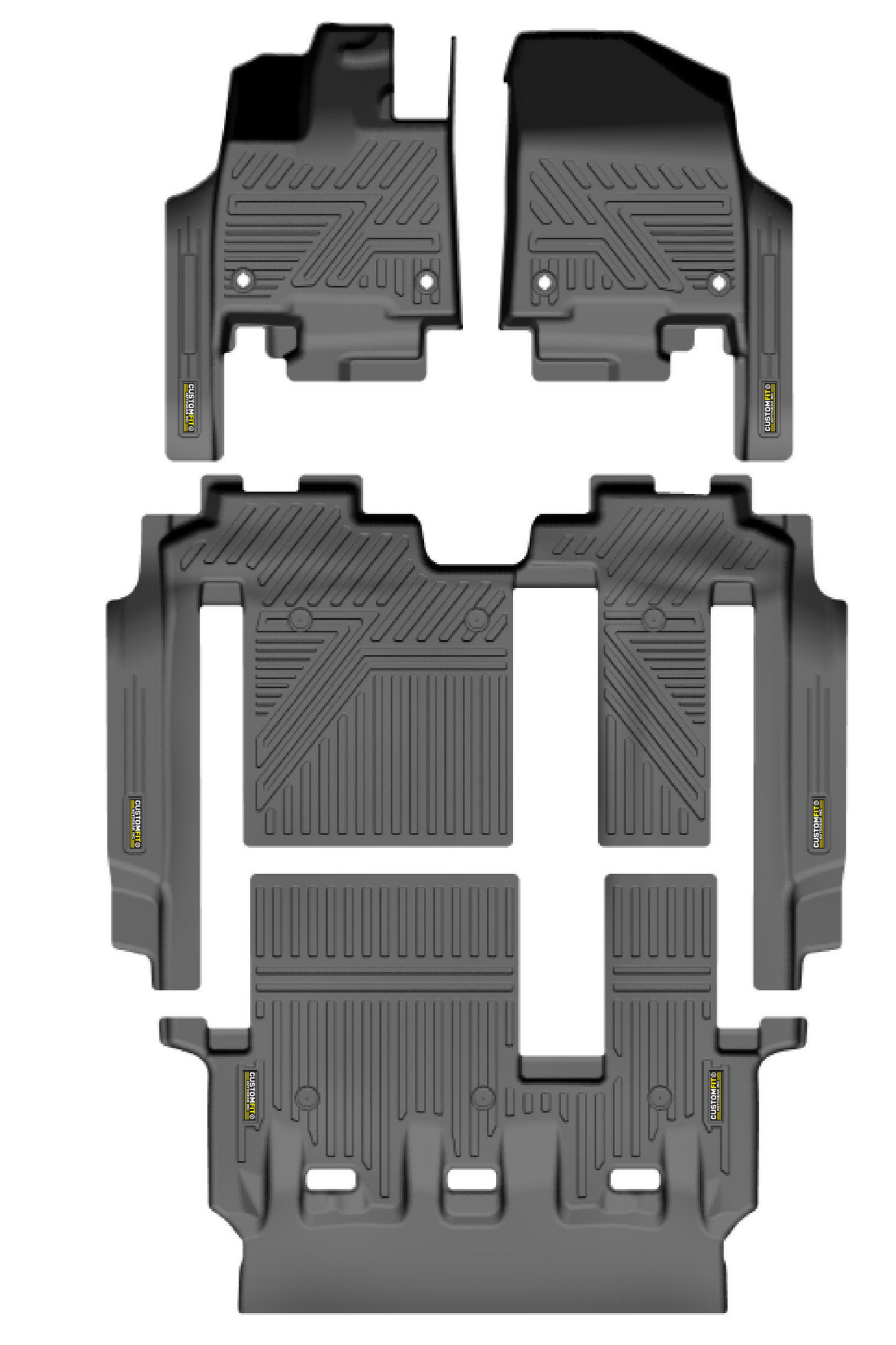 Tapis de sol toutes saisons 5D TPE pour Toyota Sienna 2024 (7 places)