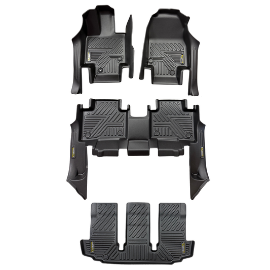 Tapis de sol toutes saisons 5D TPE pour Toyota Highlander 2024 non hybride (7 places)